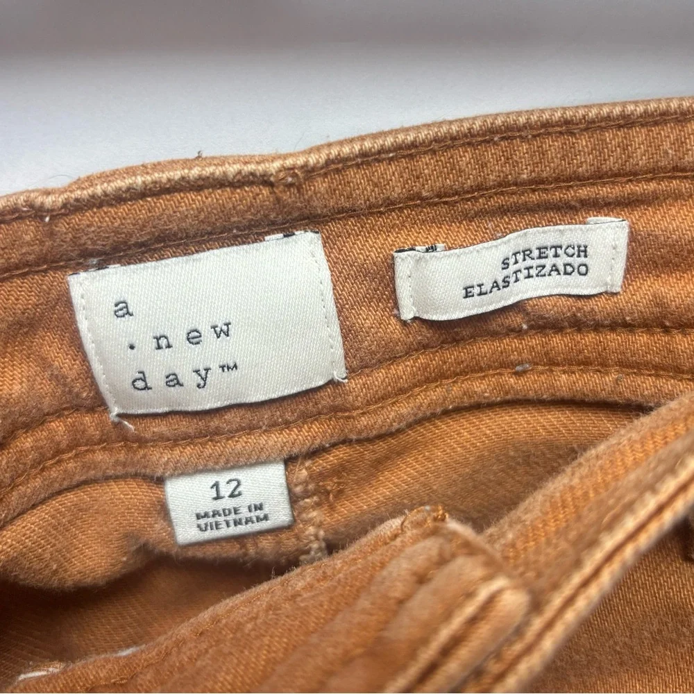 A New Day Orange Stretch Pants Size 12 - Picture 4 of 4